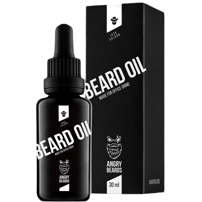 Olej na vousy Jack Saloon Angry Beards pro muže 30 ml