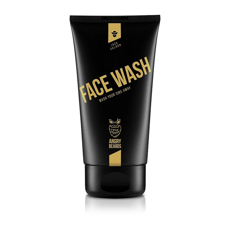 Angry Beards Jack Saloon Face Wash čisticí gel na obličej pro muže 150 ml