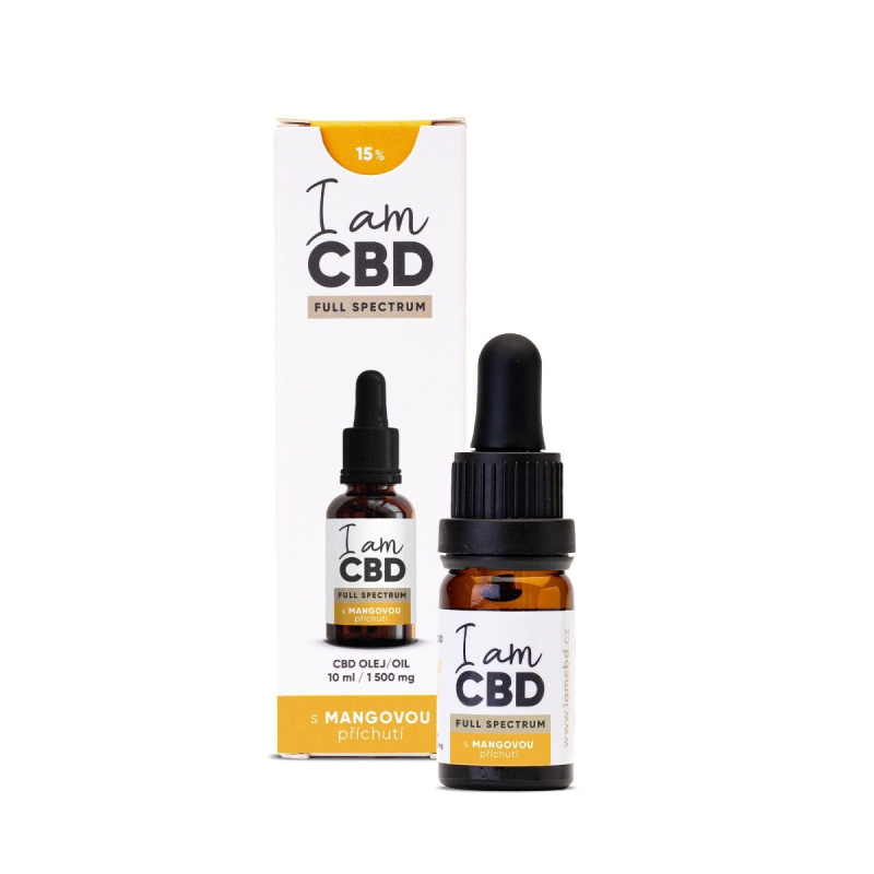 I am CBD Full Spectrum CBD olej 15% 10 ml s mangovou příchutí