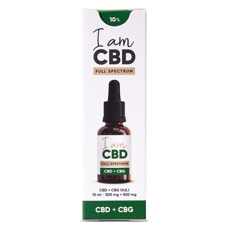 I am CBD Full Spectrum CBD 5 % + CBG 5 % konopný olej, 10 ml