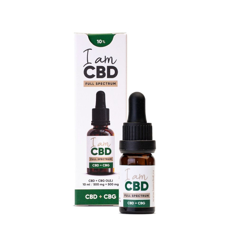I am CBD Full Spectrum CBD 5 % + CBG 5 % konopný olej, 10 ml