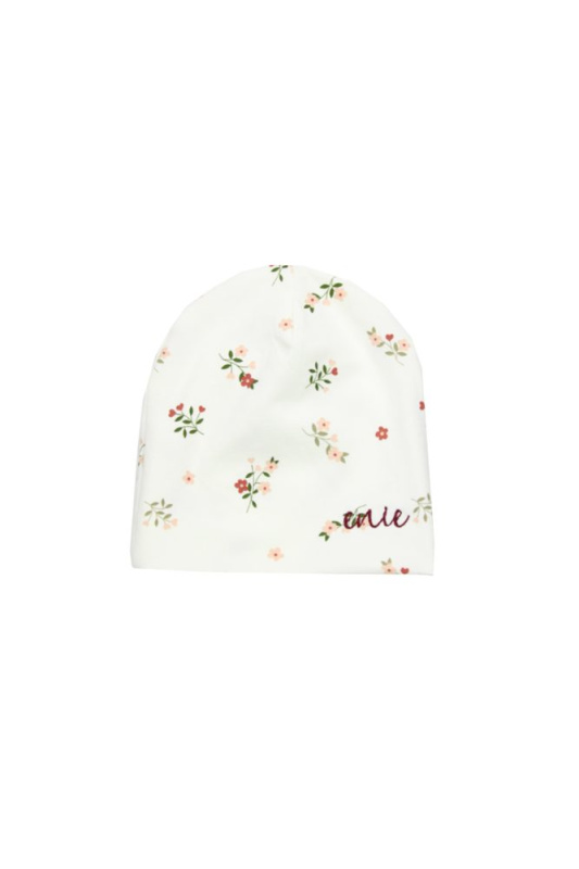 enie baby Dětská čepice 6-9m Flowers creme