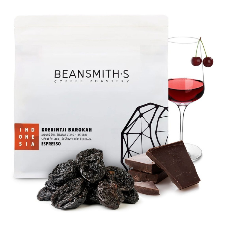 Beansmith's Indonésie Koerintji Barokah espresso zrnková káva