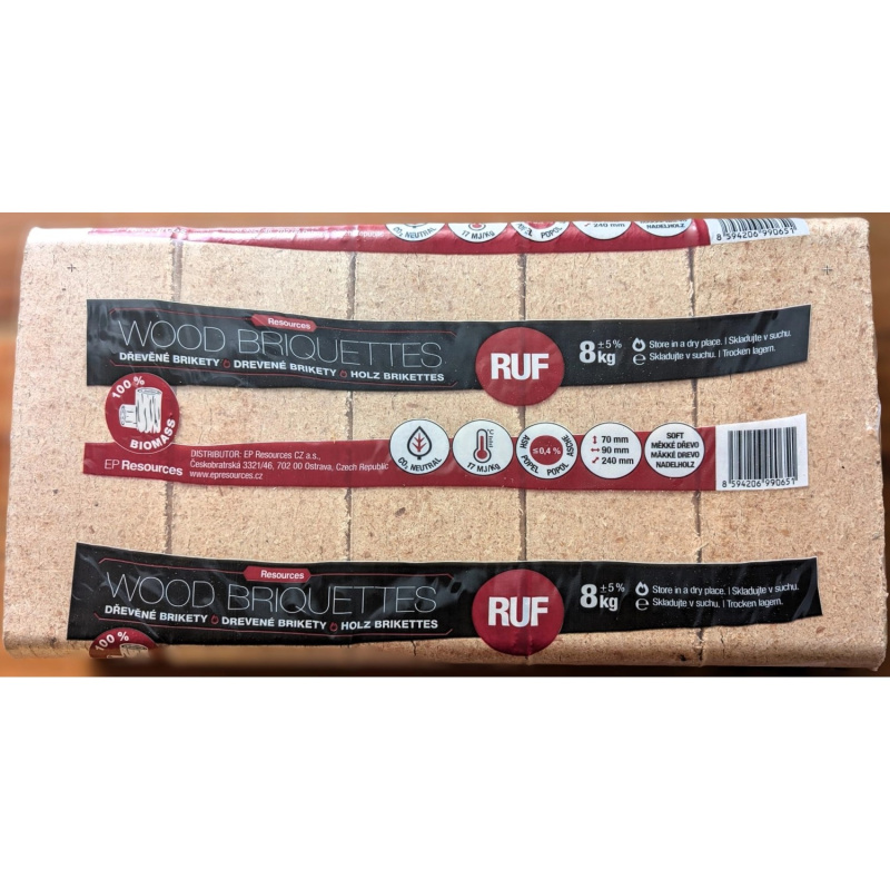 EP Resources Brikety z měkkého dřeva 8 kg