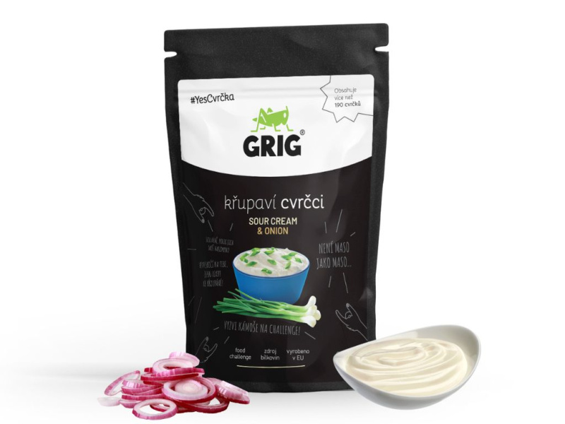 Grig Křupaví cvrčci cibule a smetana 20g