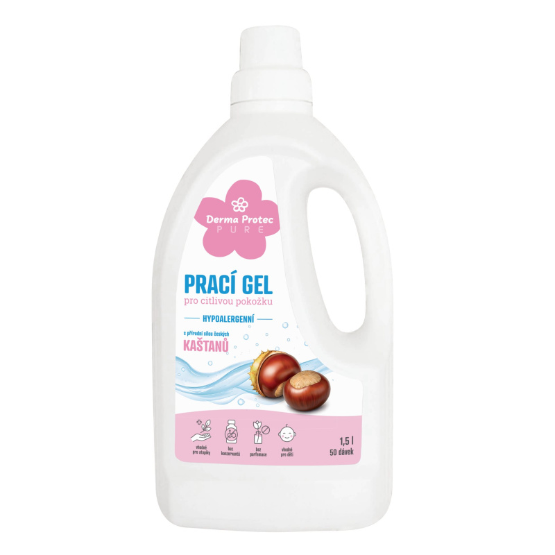 DermaProtec Pure Prací gel pro citlivou pokožku 1,5 l