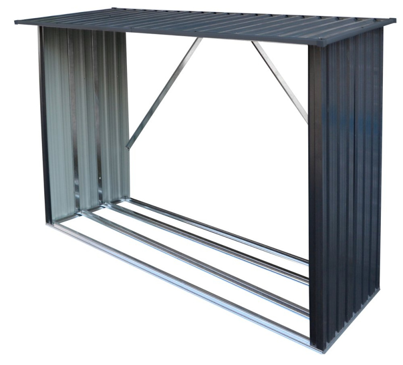 Zahradní dřevník BestBerg D-2A / 2 m² / 217 x 89 x 154 cm / šedá