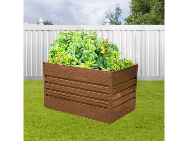 Vyvýšený zahradní záhon BestBerg VZ-735D / 735 l / 150 x 70 x 70 cm / dřevo