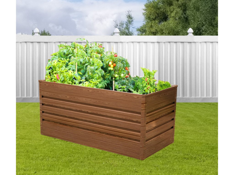 Vyvýšený zahradní záhon BestBerg VZ-1100D / 1100 l / 180 x 90 x 70 cm / dřevo