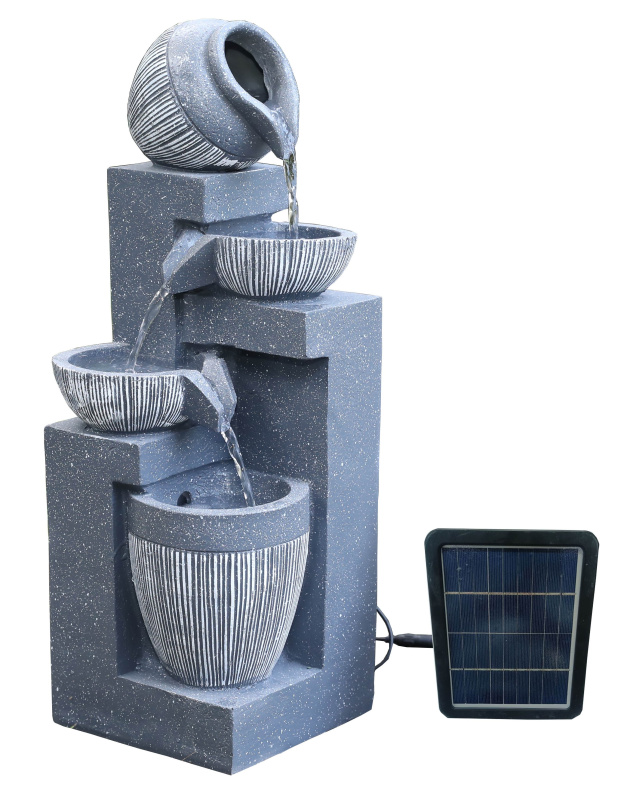 Zahradní solární fontána BestBerg SF-19 / polyresin / 19 x 19 x 51 cm