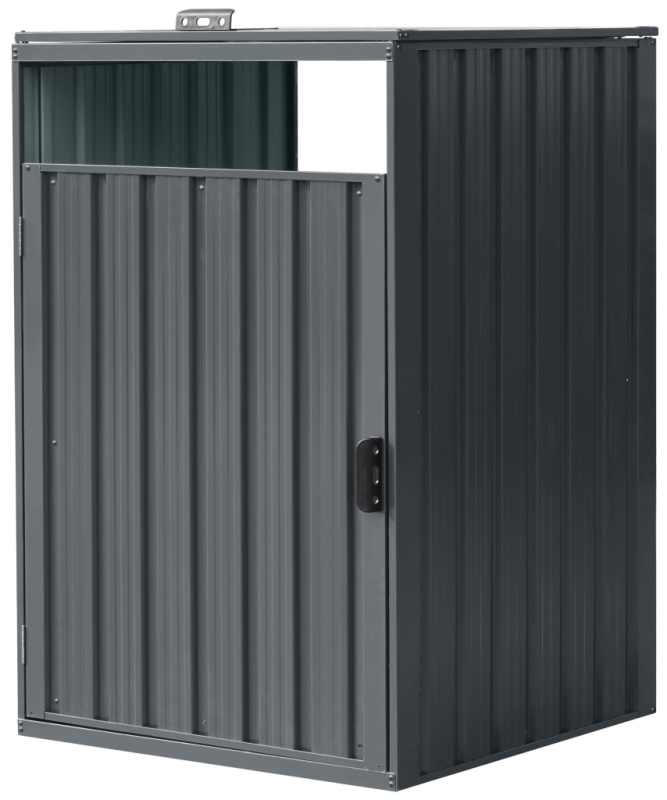 Přístřešek na popelnice BestBerg KP-1A / 0,6 m² / 80 x 122 x 80 cm / šedá