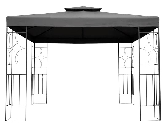 Zahradní altán BestBerg BBGG-60 / 300 x 300 x 260 cm / šedá