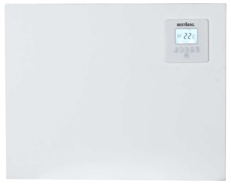 Infračervený topný panel BestBerg BIPW-550 / 550 W / do 16 m² / Wi-Fi / časovač / bílá