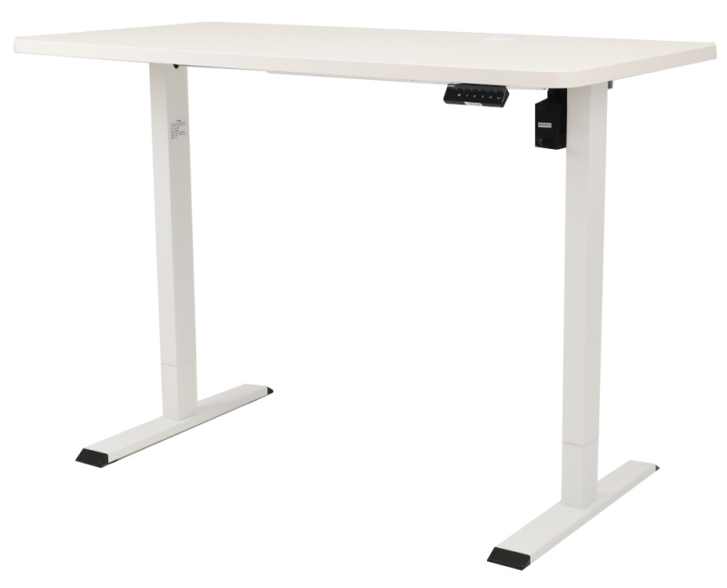 Výškově nastavitelný elektrický stůl BestBerg BBAT-12WW / rozměr 120x60 cm / výška 93,4–125,4 cm / bílá