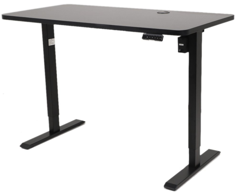 Výškově nastavitelný elektrický stůl BestBerg BBAT-12BB / rozměr 120x60 cm / výška 93,4–125,4 cm / černá
