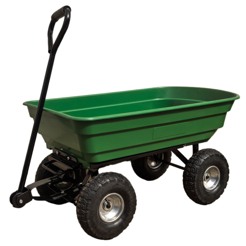 Zahradní vyklápěcí vozík BestBerg BBGC-10G / nosnost 200 kg / zelená