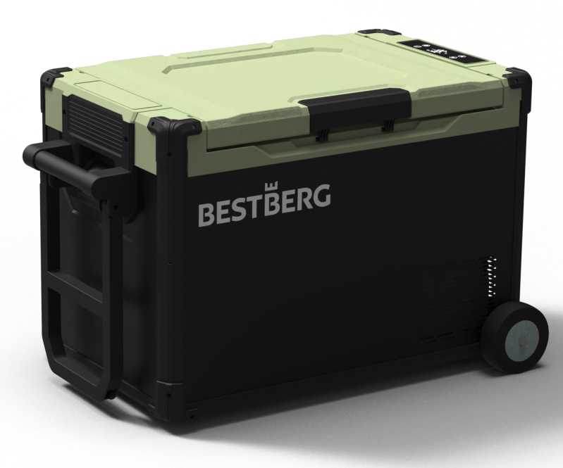 Přenosná kompresorová autochladnička BestBerg BBPF-30A / 30 l / 55 W / černá/zelená