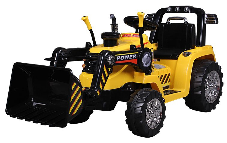 Dětské elektrické autíčko BestBerg BBCC-40Y – nakladač / od 3 let / nosnost 30 kg / žlutá