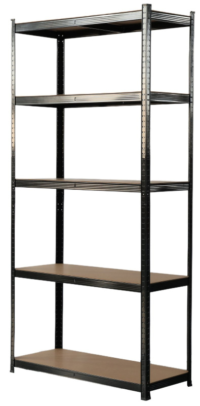 Kovový regál BestBerg BBMS-30B / 120 x 180 x 45 cm / 5 polic / černá/hnědá