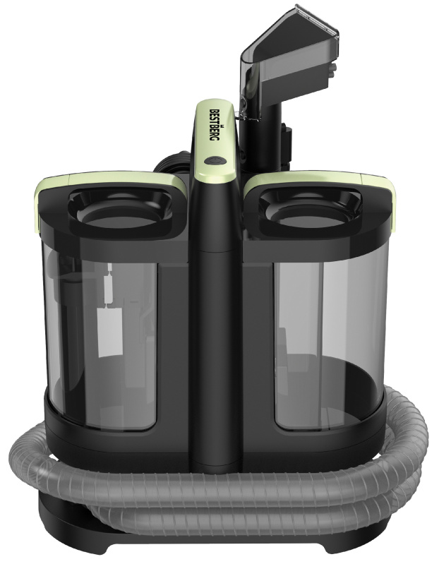 Tepovač koberců a čalounění BestBerg BBCT-10G / 450 W / 1,4 l + 0,7 l / černá
