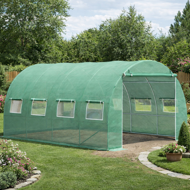 Zahradní fóliovník BestBerg BBGT-12G / 12 m² / 4 x 3 x 2 m / zelená