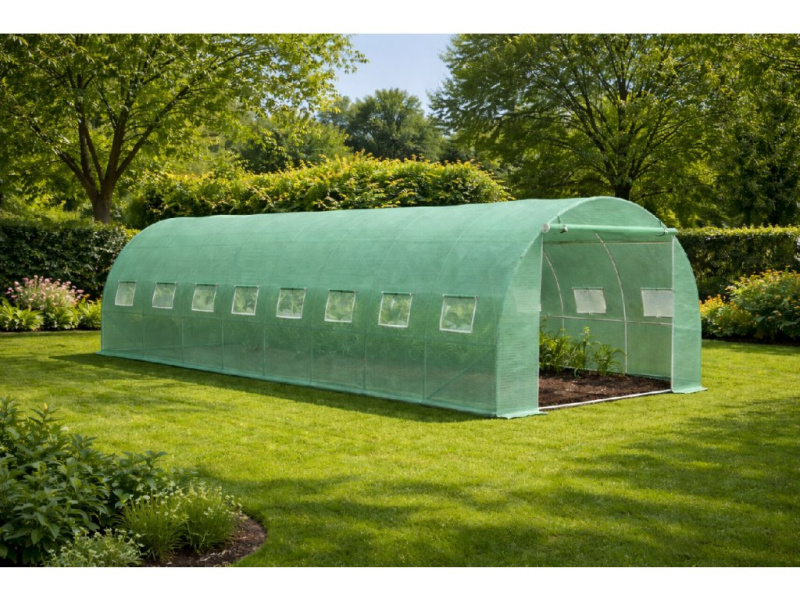 Zahradní fóliovník BestBerg BBGT-24G / 24 m² / 8 x 3 x 2 m / zelená