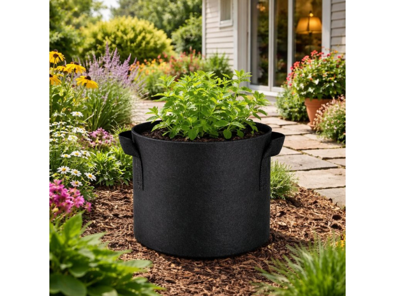 Textilní květináč BestBerg BBGR-11GB / 11 l / černá