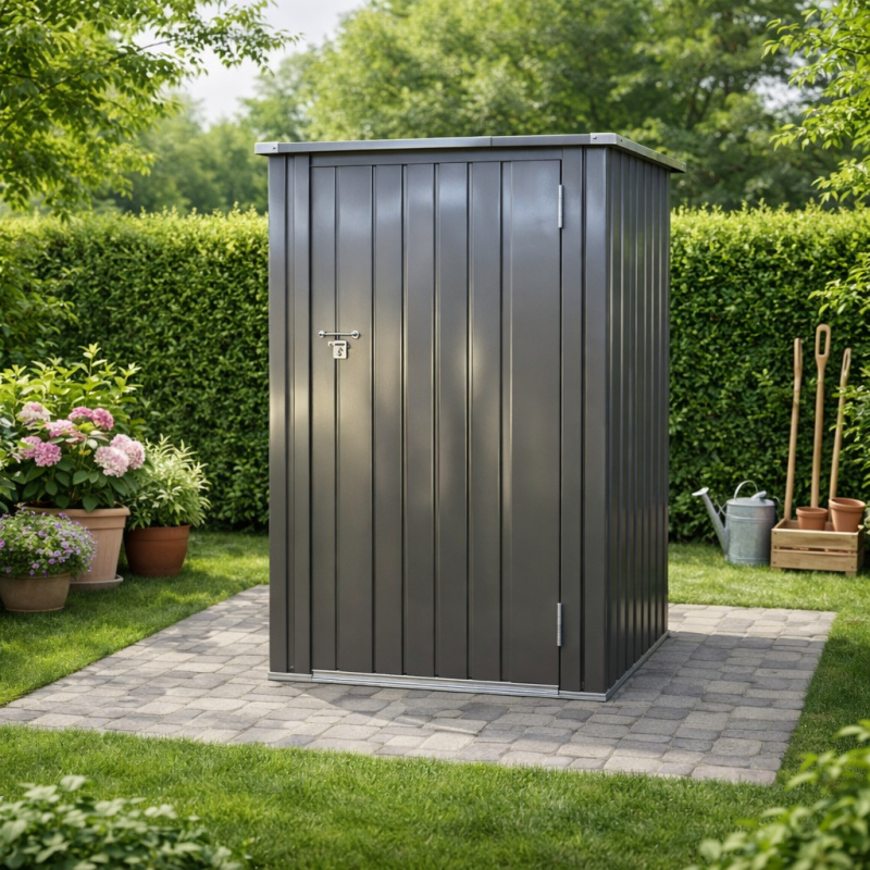 Zahradní domek BestBerg BBSH-001G / 0,93 m² / 90 x 160 x 103 cm / šedá