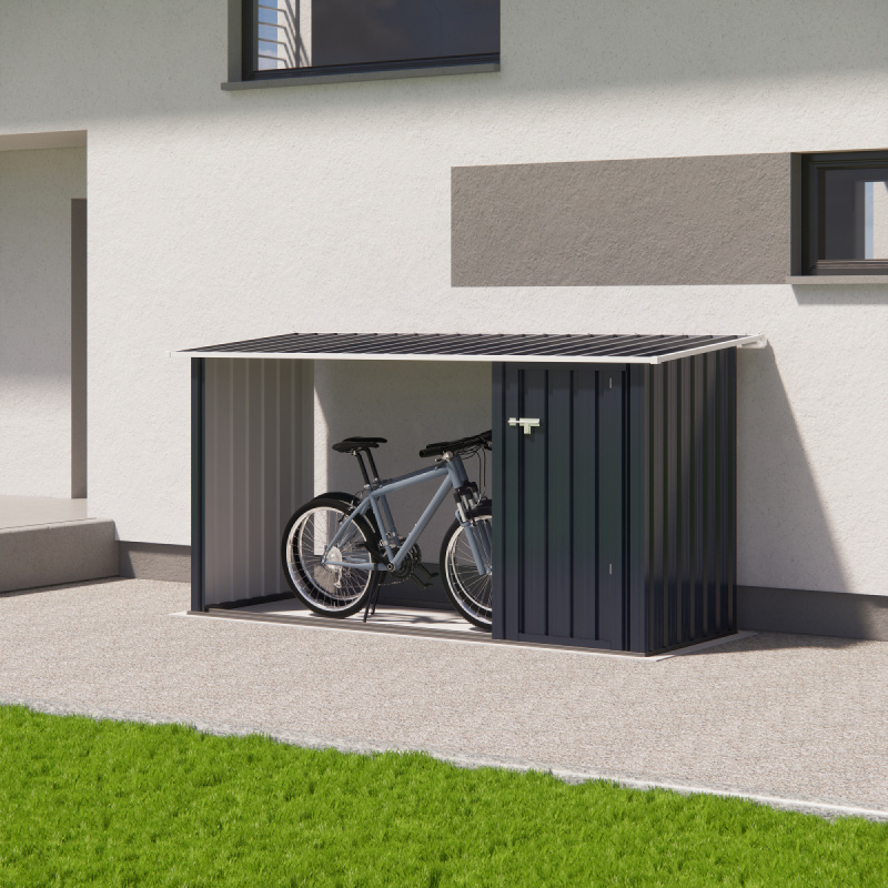 Zahradní domek BestBerg BBSH-002A / 2,6 m² / 249 x 160 x 103 cm / antracit/bílá