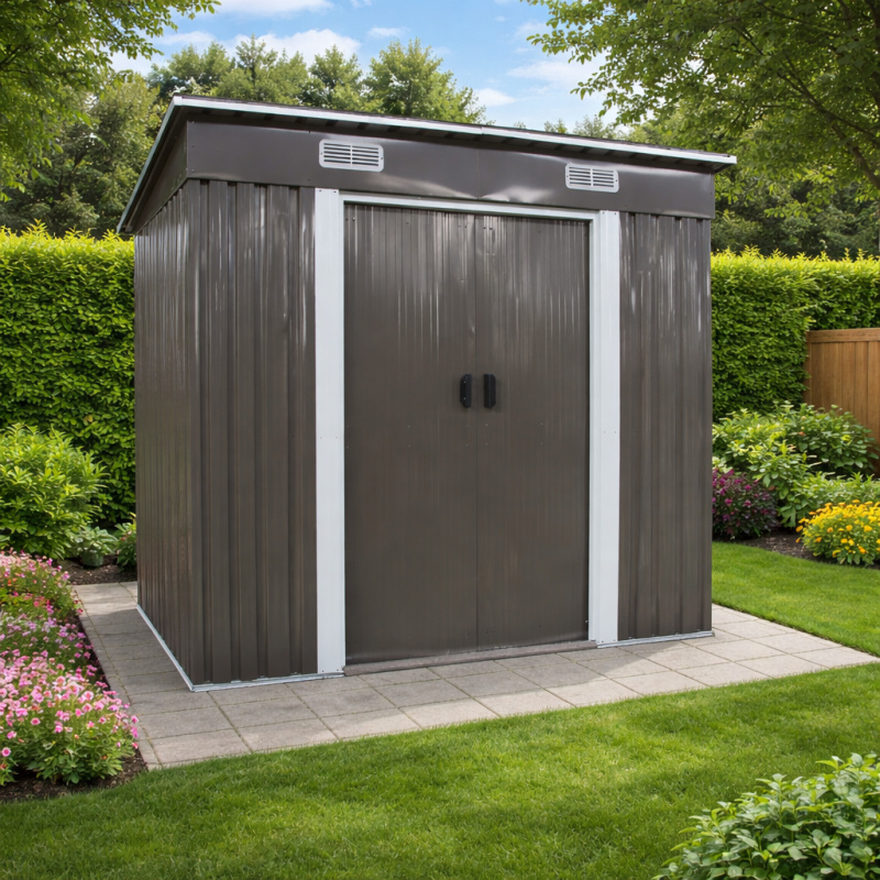 Zahradní domek BestBerg BBSH-407G / 2,8 m² / 130 x 213 x 191 cm / šedá