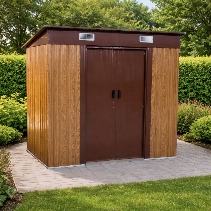 Zahradní domek BestBerg BBSH-407W / 2,8 m² / 130 x 213 x 191 cm / dekor dřeva/hnědá