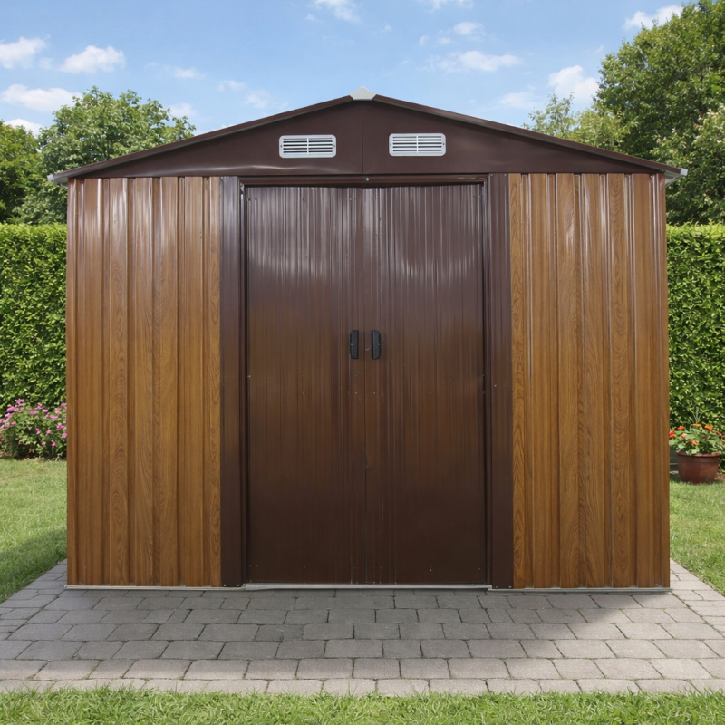 Zahradní domek BestBerg BBSH-1208W / 10,1 m² / 389 x 260 x 202 cm / dekor dřeva/hnědá