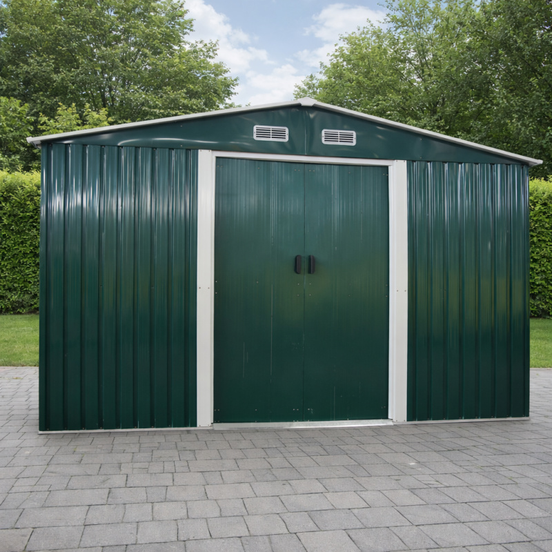 Zahradní domek BestBerg BBSH-1113GR / 13,3 m² / 342,5 x 389 x 202 cm / zelená