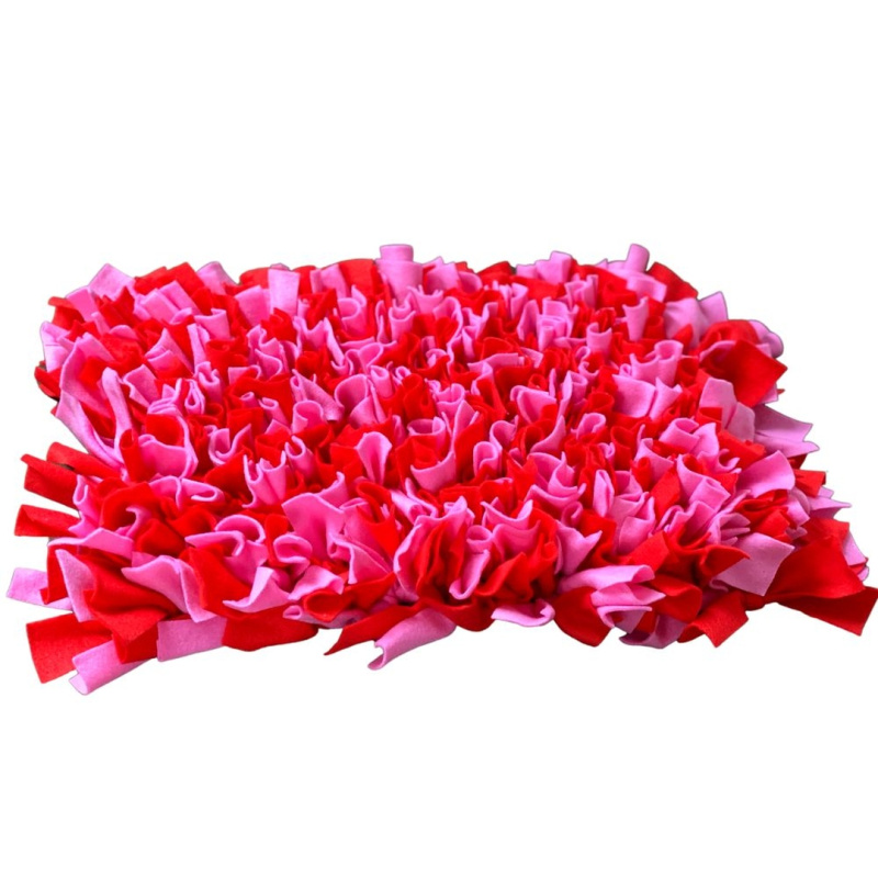 Čmuchacíkoberečky.cz® Čmuchací kobereček extra hustý ČERVENO-RŮŽOVÝ 728/30X2