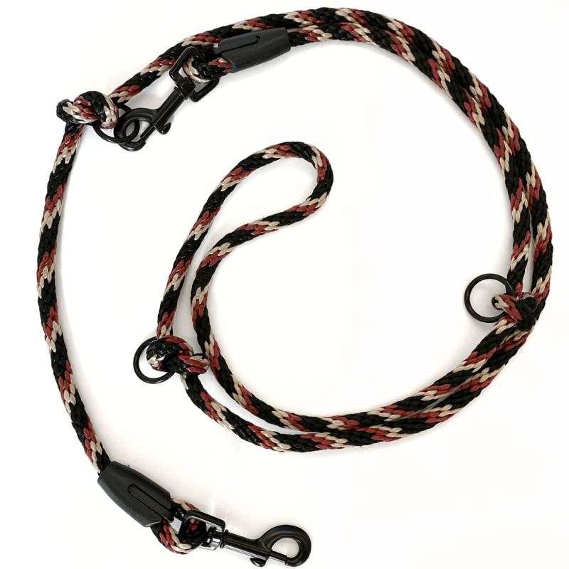 PafDog® Přepínací nastavitelné vodítko 8mm, žíhané (černá, hnědá, béžová) PAF-074