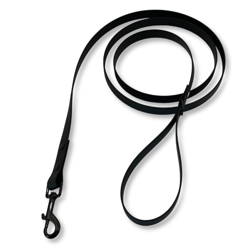 PafDog® Voděodolné gumové vodítko s poutkem na ruku, černé PAF-256