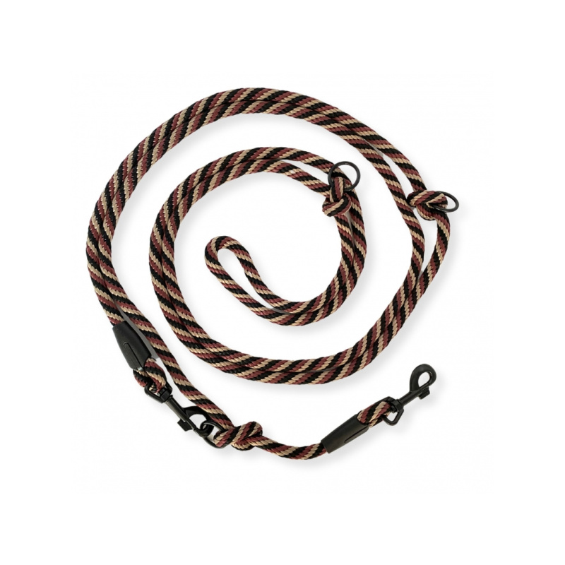 PafDog® Přepínací nastavitelné vodítko 10mm, žíhané (černá, hnědá, béžová) PAF-403
