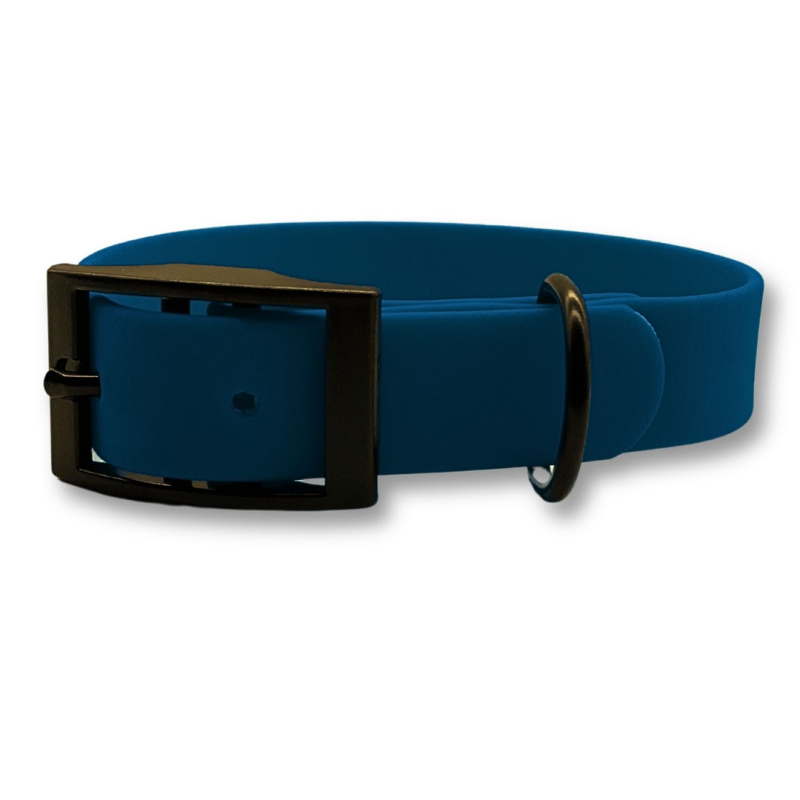 PafDog® Voděodolný gumový obojek pro psy TMAVĚ MODRÝ - šířka 2cm PAF-558