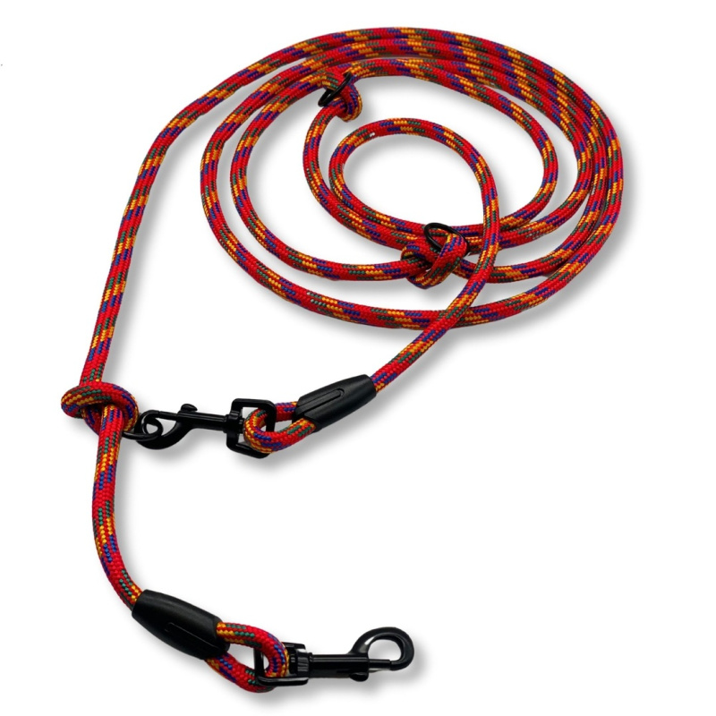PafDog® Přepínací nastavitelné vodítko 8mm, červené - žíhané PAF-592