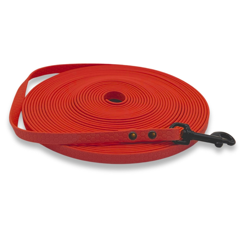 PafDog® lehké voděodolné HEXA stopovací vodítko ploché, 1cm - červená PAF-596