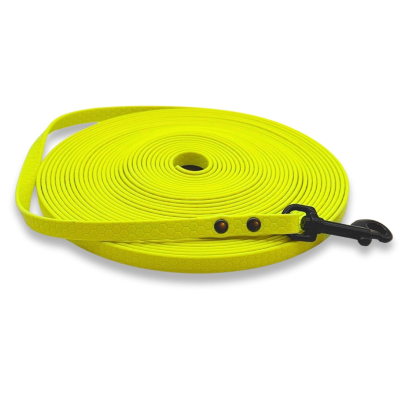 PafDog® lehké voděodolné HEXA stopovací vodítko ploché, 1cm, neonově žlutozelená PAF-605