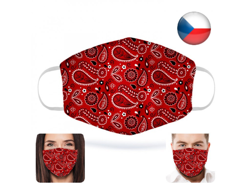 Viralio Antivirová nanorouška Red Paisley