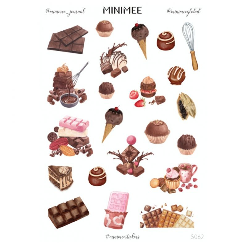 Samolepky A5 - Čokoláda