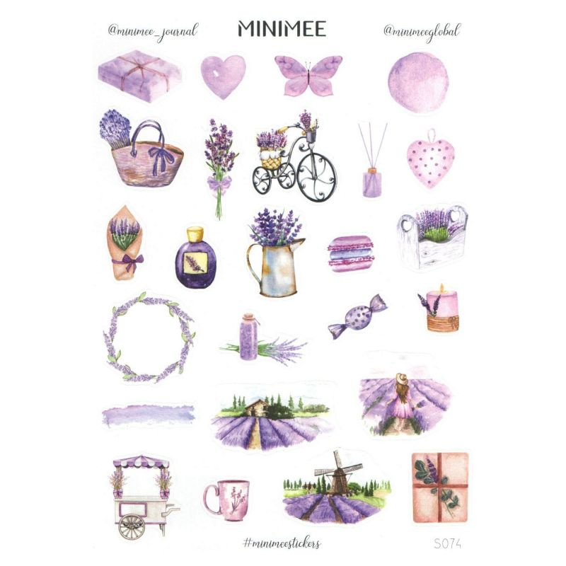 Samolepky A5 - Levandule