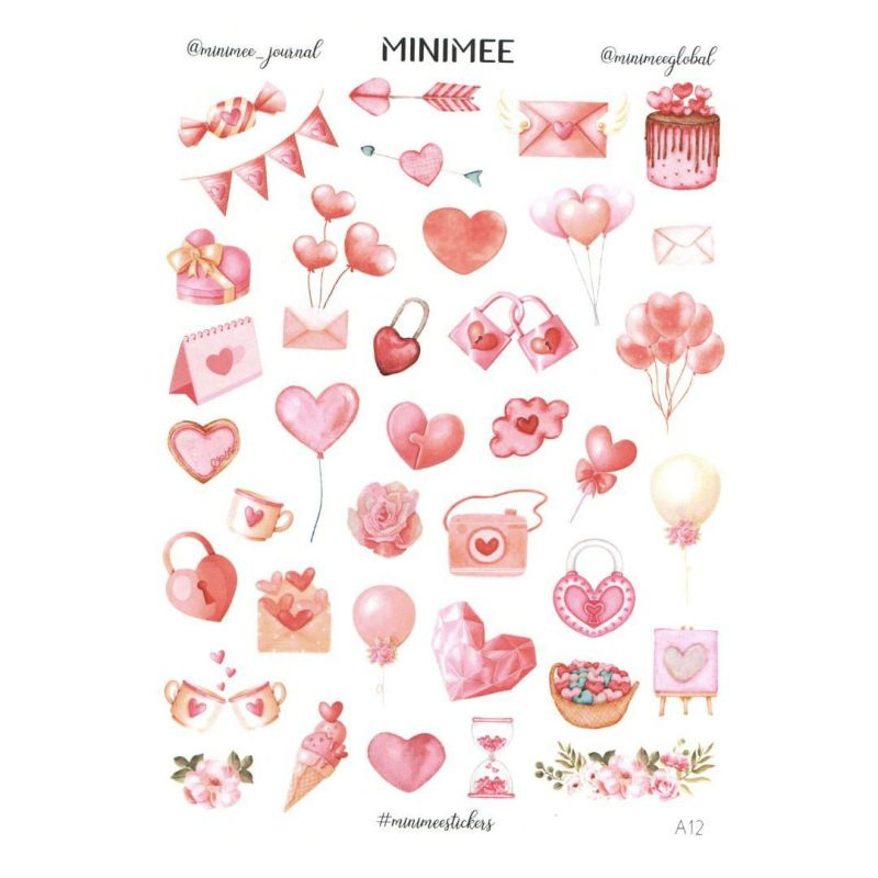 Samolepky A5 - Láska, Valentýn