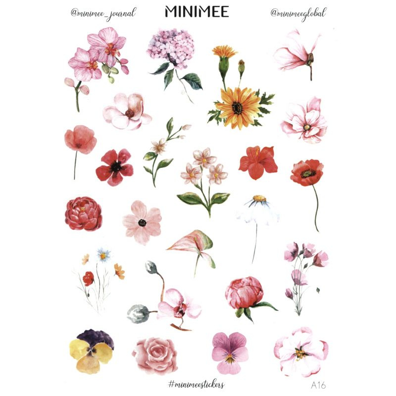 Samolepky A5 - Kytičky