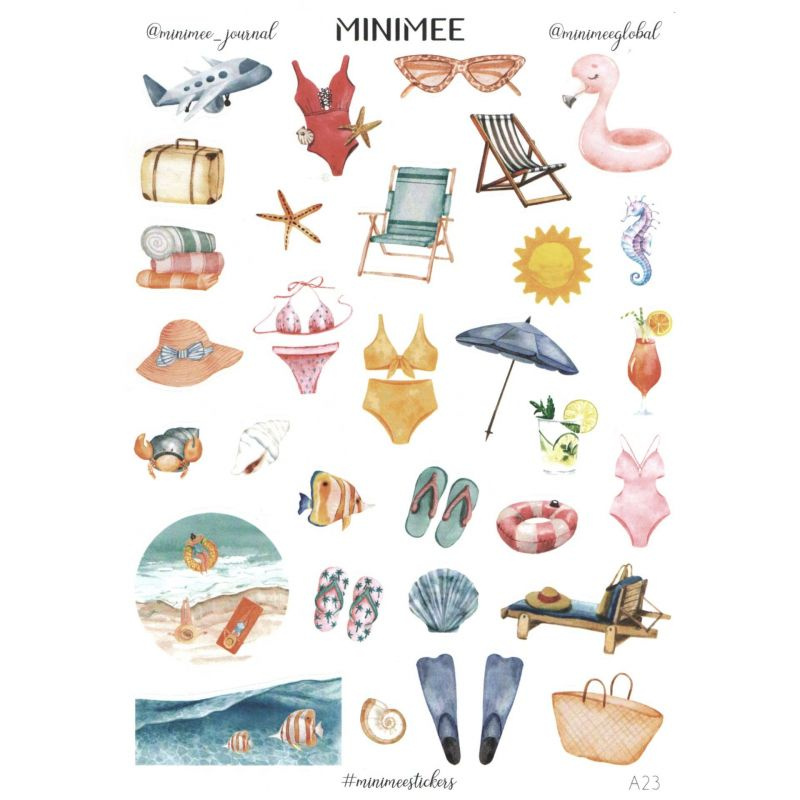 Samolepky A5 - Dovolená u moře