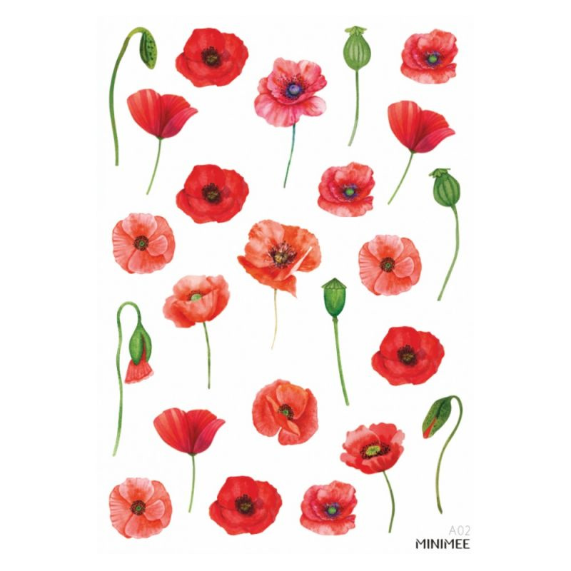 Samolepky A5 - Vlčí máky