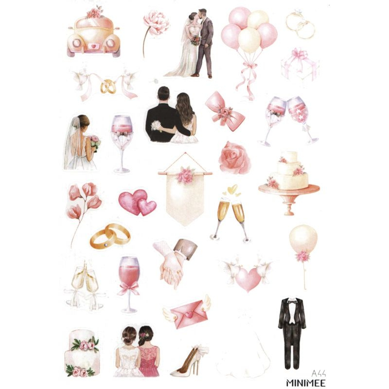 Samolepky A5 - Svatební den