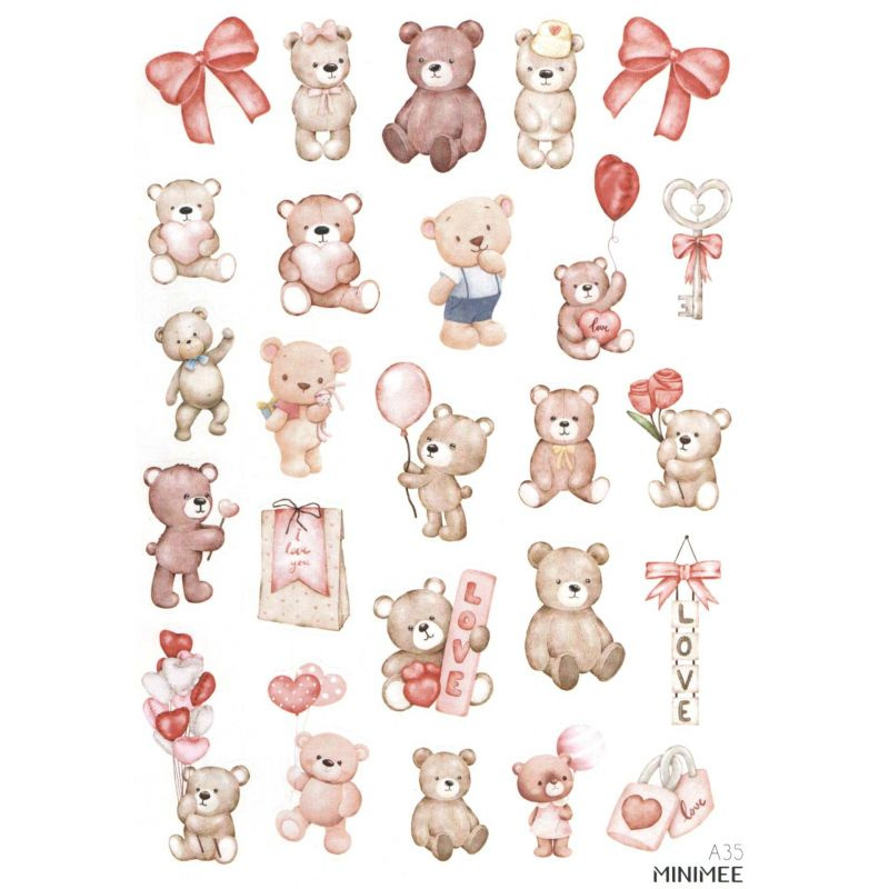 Samolepky A5 - Medvídci